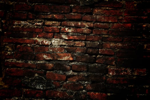 brick grunge texture, wall background, vignette