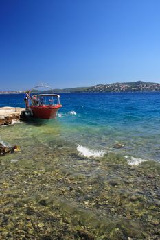 Photo of the beautiful sea in Thassos, Greece