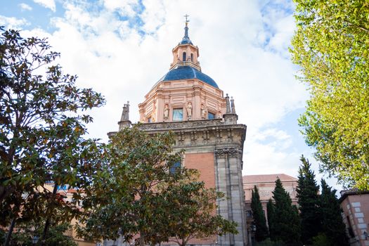 Madrid, Spain - May 6, 2012: San Andres Church on a sunny spring day in La Latina District, Madrid, Spain