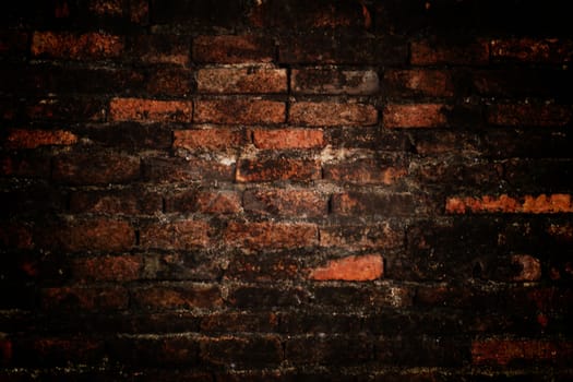 brick grunge texture, wall background, vignette