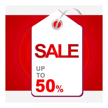 Sale Tags Sale concept, formed of red tags, great for shopping