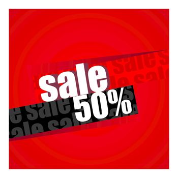 Sale Tags Sale concept, formed of red tags, great for shopping