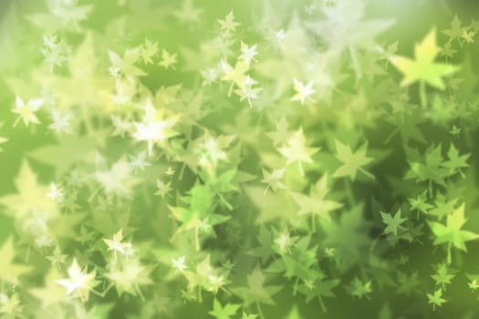 natural green background, with maple leaves