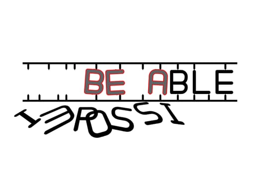 changing the word "impossible" to "BE ABLE", success concept