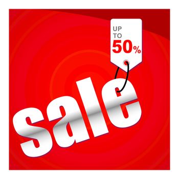 Sale Tags Sale concept, formed of red tags, great for shopping