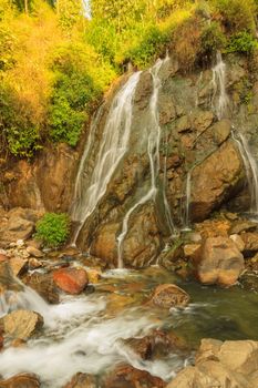 Beautiful Tien Sa water fall in Cat Cat village SAPA,Vietnam.