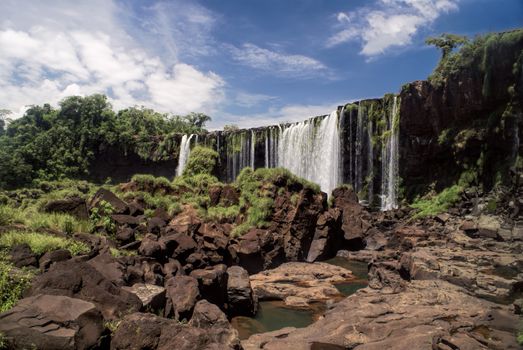 Picturesque view of Iguazu waterfalls in Argentina              