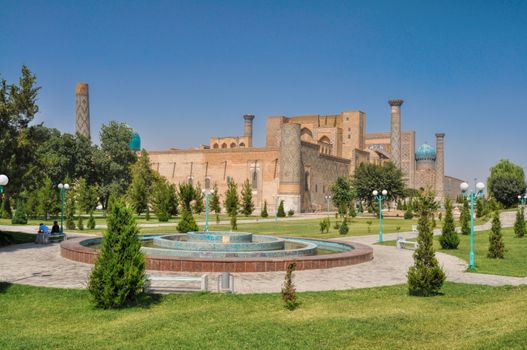 Beautiful view of ancient Samarkand city in Turkmenistan