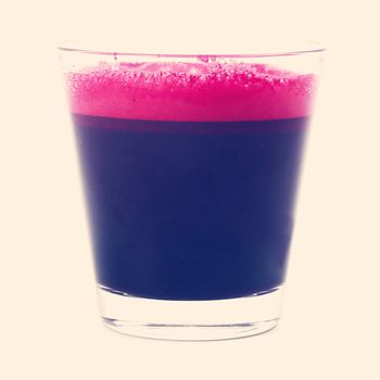 Beetroot drink on a white background