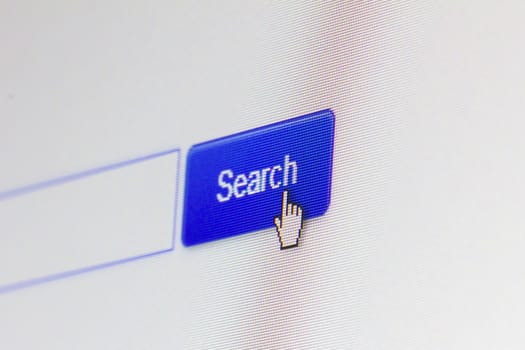 internet searching engine on monitor screen.