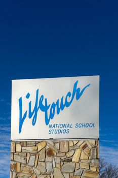 EDEN PRAIRIE, MN/USA - JANUARY 18, 2015: Lifetouch Portrait Studios headquarters sign. Lifetouch Inc. is an employee-owned photography company headquartered in Eden Prairie, Minnesota.