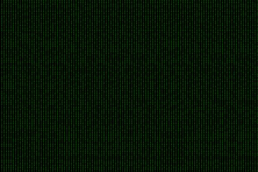 Binary computer code green background.
