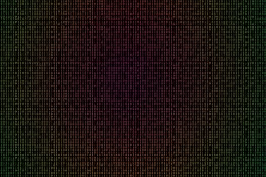 Binary computer code colorful background.