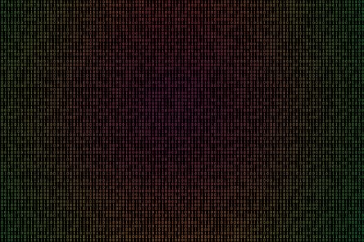 Binary computer code colorful background.