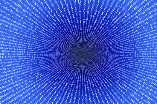 Binary beams. Abstract blue background. Raster illustration
