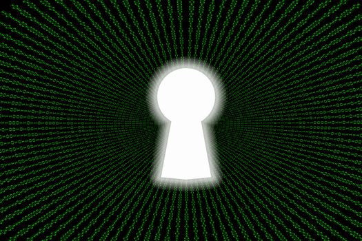 Data security concept binary background.
