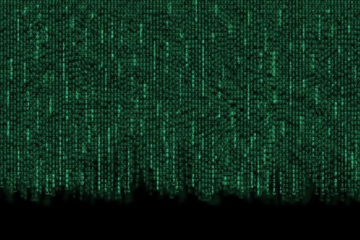 Matrix background with the green symbols