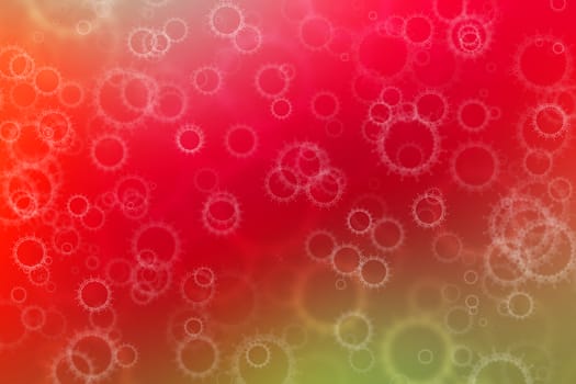 red bokeh abstract light background, with circles.