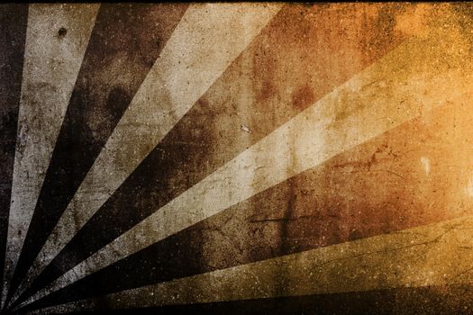 vintage abstract sun rays on the wall grunge.