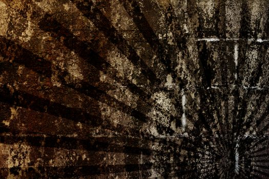 vintage abstract sun rays on the wall grunge.