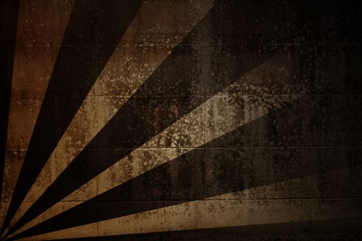 vintage abstract sun rays on the wall grunge.