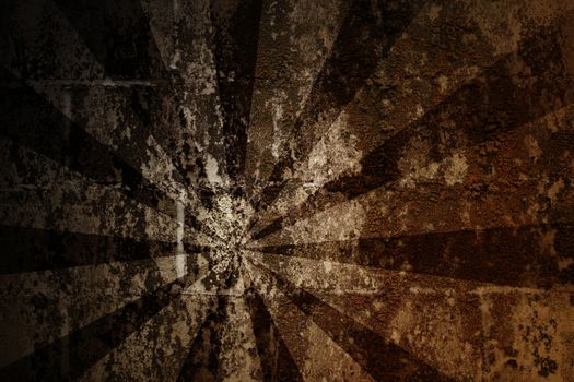 vintage abstract sun rays on the wall grunge.