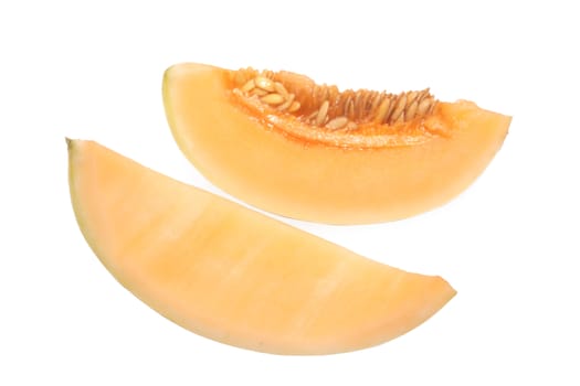 cantaloupe melon  isolated on white background