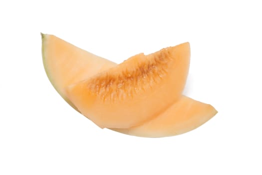cantaloupe melon  isolated on white background