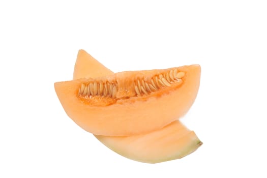 cantaloupe melon  isolated on white background