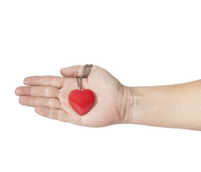 Heart on hand in Valentine day
