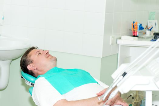 Portrait of men visiting dentist