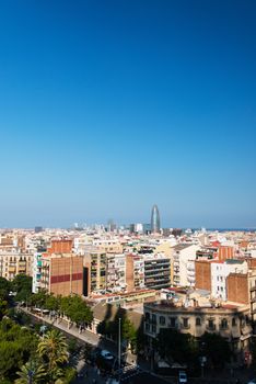 View on Barcelona cityscape