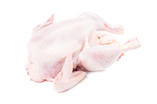 Raw chicken isolated on white