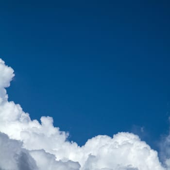 View white cloud with blue sky background