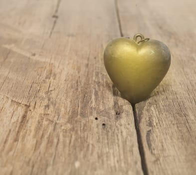 Hearts on the wooden background