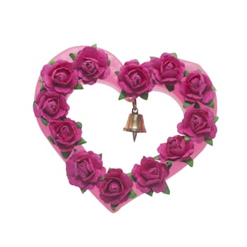 Rose of Hearts on the white background