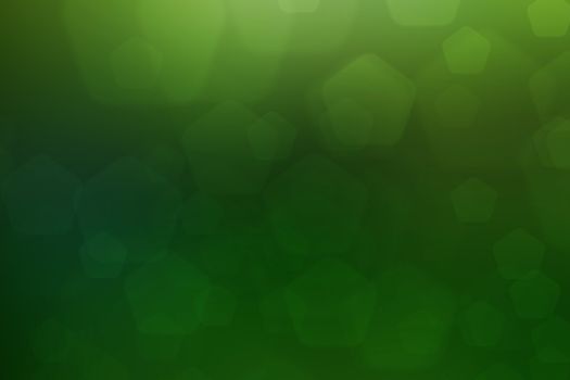 abstract green nature background, pentagon bokeh