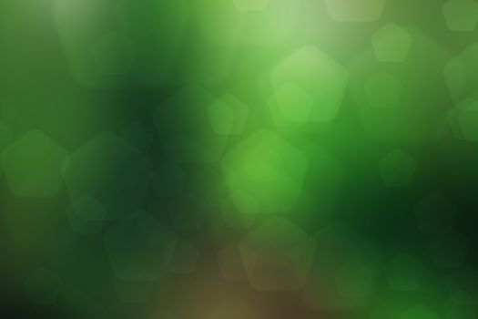abstract green nature background, pentagon bokeh