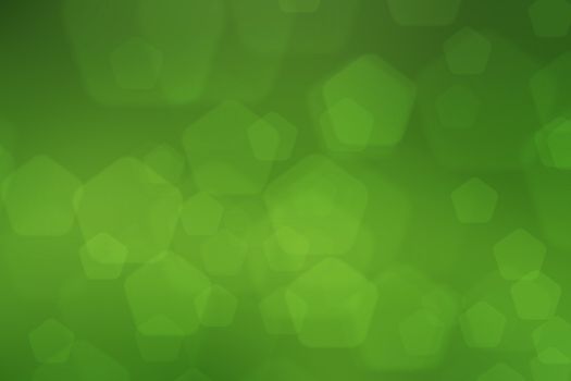 abstract green nature background, pentagon bokeh