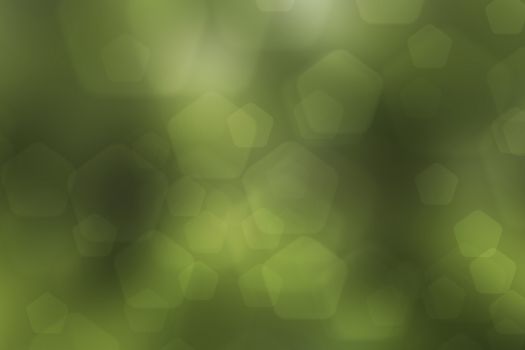abstract green nature background, pentagon bokeh
