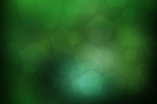 abstract green nature background, pentagon bokeh