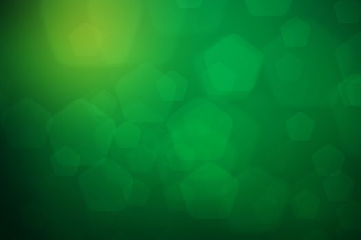 abstract green nature background, pentagon bokeh