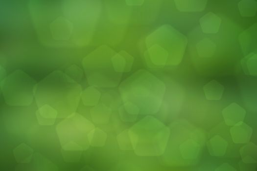 abstract green nature background, pentagon bokeh