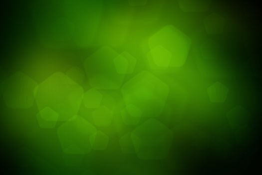 abstract green nature background, pentagon bokeh