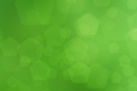 abstract green nature background, pentagon bokeh