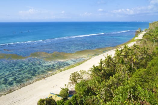 Deserted beach at Bali island.Indonesia.