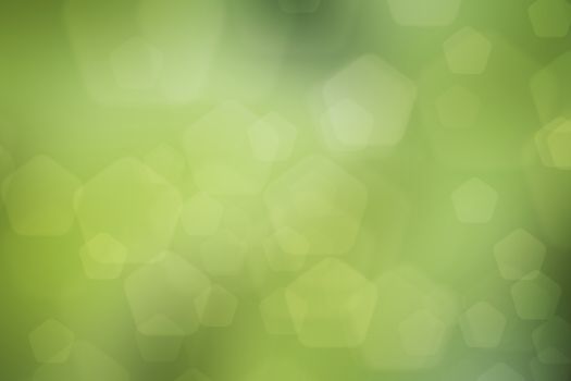 abstract green nature background, pentagon bokeh