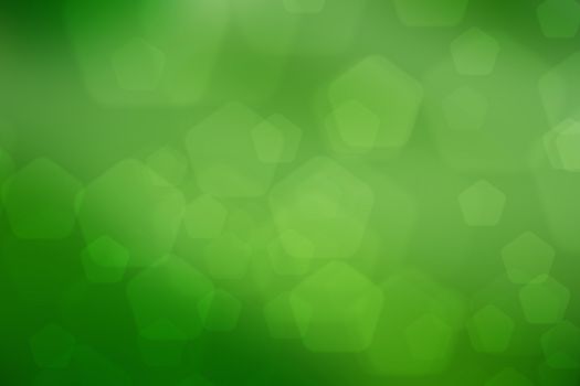 abstract green nature background, pentagon bokeh