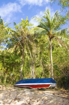 Deserted beach at Bali island.Indonesia.