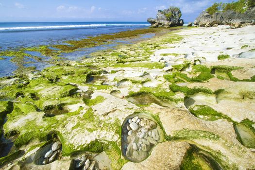 Ocean coastline, Bali, Indonesia.